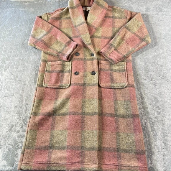 XiRENA Jackets & Blazers - Xirena Jacket Coat Womens Medium Cole Plaid Mink Rose Soft Neutral USA